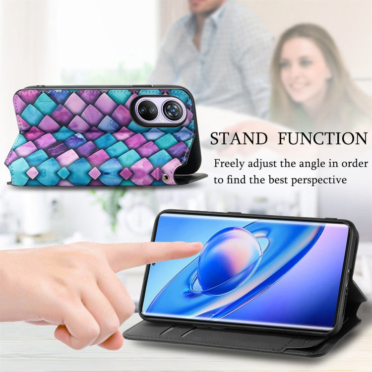 For Blackview A200 Pro CaseNeo Colorful Magnetic Leather Phone Case(Emeralds) - More Brand by buy2fix | Online Shopping UK | buy2fix