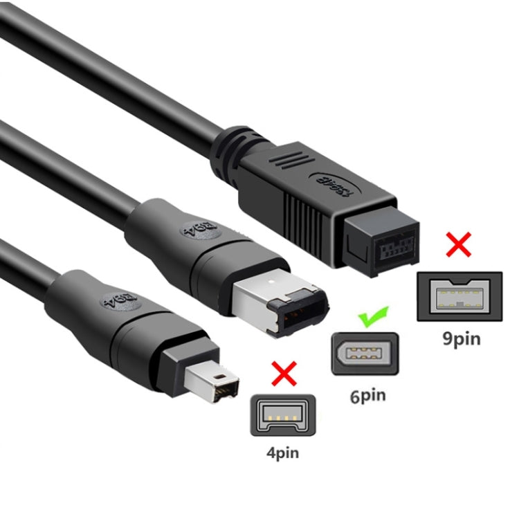 JUNSUNMAY Firewire IEEE 1394 6 Pin Male to USB 2.0 Male Adaptor Convertor Cable Cord, Length:4.5m - USB Cable by JUNSUNMAY | Online Shopping UK | buy2fix