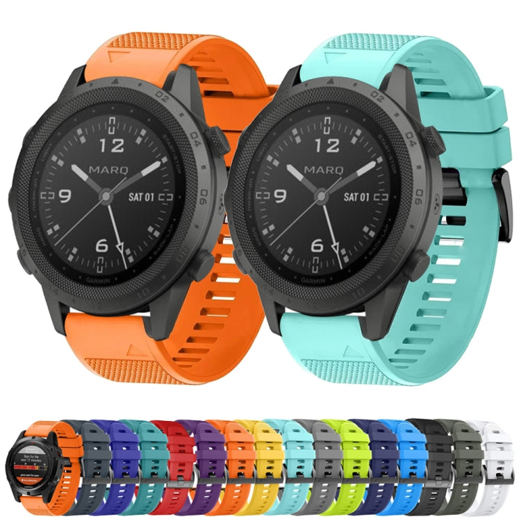 For Garmin Fenix 5 22mm Quick Release Silicone Watch Band(Purple) - Watch Bands by buy2fix | Online Shopping UK | buy2fix