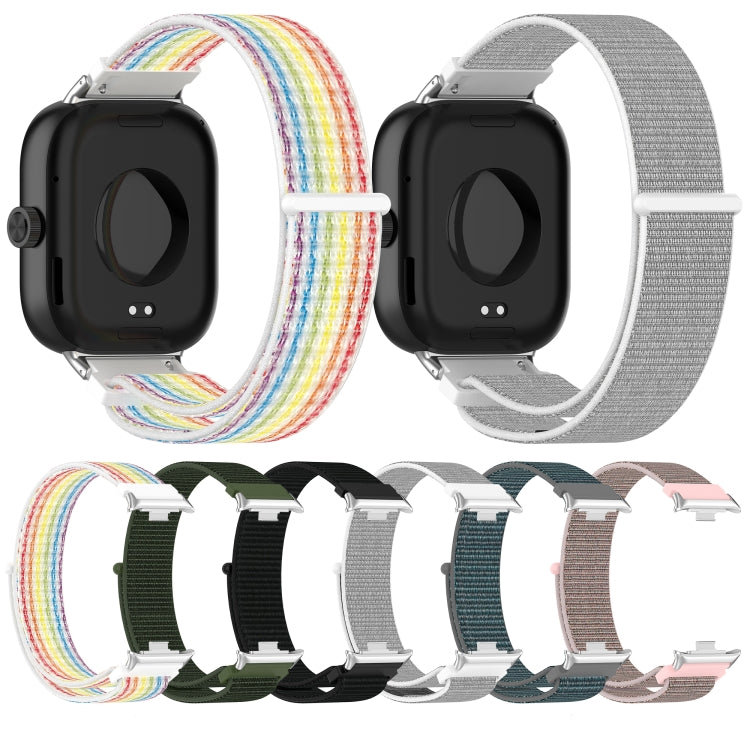 For Xiaomi Mi Band 8 Pro Nylon Loop Metal Connector Watch Band(Gray) - Watch Bands by buy2fix | Online Shopping UK | buy2fix