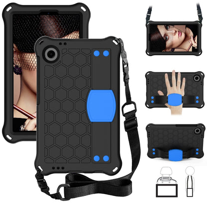 For Blackview Tab 60 8.7 2023 Honeycomb EVA Hybrid PC Tablet Case with Strap(Black+Blue) - Others by buy2fix | Online Shopping UK | buy2fix