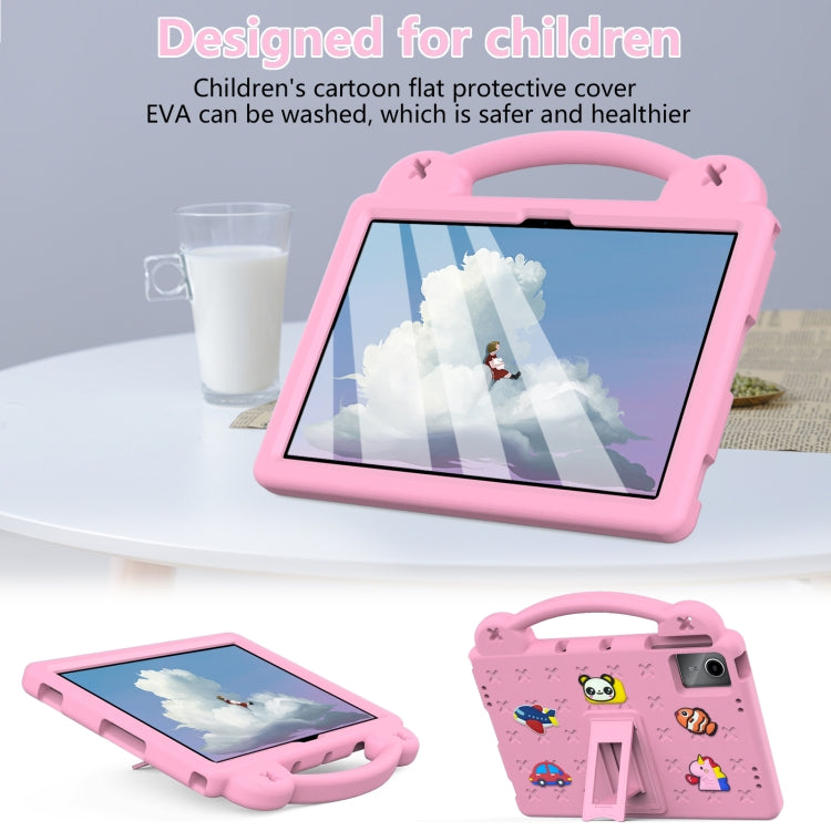 For DOOGEE T30 Pro 11 2023 Handle Kickstand Children EVA Shockproof Tablet Case(Pink) - Others by buy2fix | Online Shopping UK | buy2fix