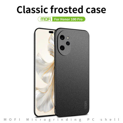 For Honor 100 Pro MOFI Fandun Series Frosted PC Ultra-thin All-inclusive Phone Case(Gray) - Honor Cases by MOFI | Online Shopping UK | buy2fix