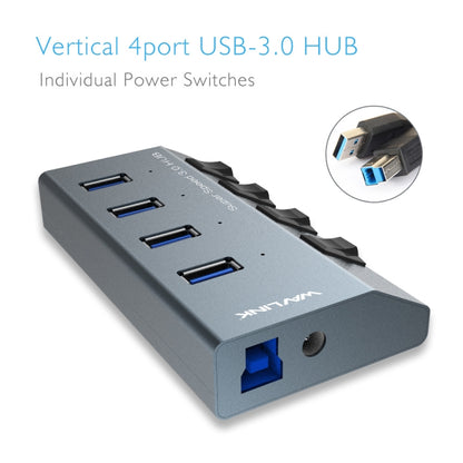 WAVLINK WL-UH3049 USB 3.0 4-Ports Desktop Fast Charger Station with Independent Switch(UK Plug) - USB 3.0 HUB by WAVLINK | Online Shopping UK | buy2fix