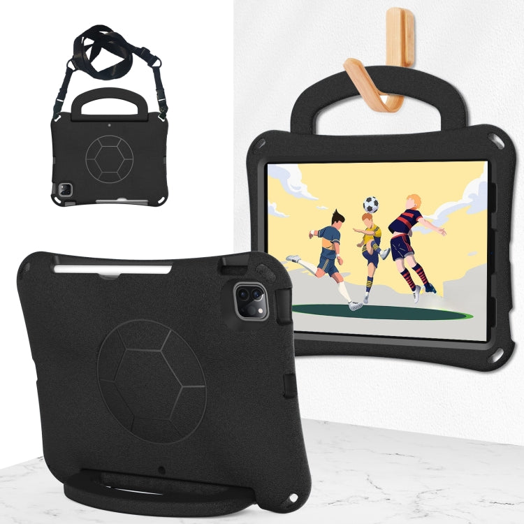 For iPad Pro 11 2024 Handle Football Shaped EVA Shockproof Tablet Case(Black) - iPad Pro 11 2024 Cases by buy2fix | Online Shopping UK | buy2fix