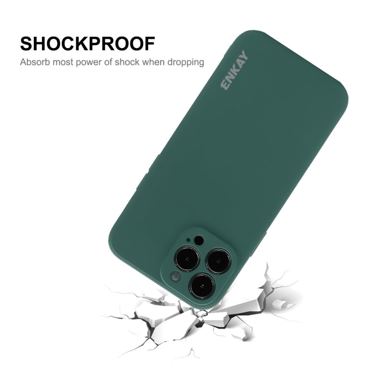 For iPhone 15 Pro Max ENKAY Liquid Silicone Soft Shockproof Phone Case(Light Green) - iPhone 15 Pro Max Cases by ENKAY | Online Shopping UK | buy2fix