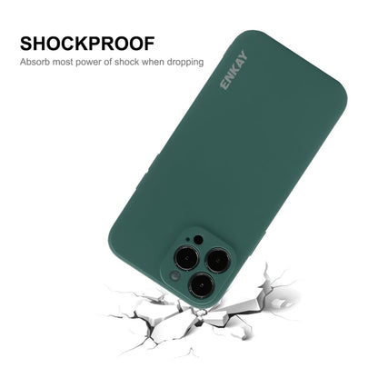 For iPhone 15 Pro Max ENKAY Liquid Silicone Soft Shockproof Phone Case(Light Green) - iPhone 15 Pro Max Cases by ENKAY | Online Shopping UK | buy2fix