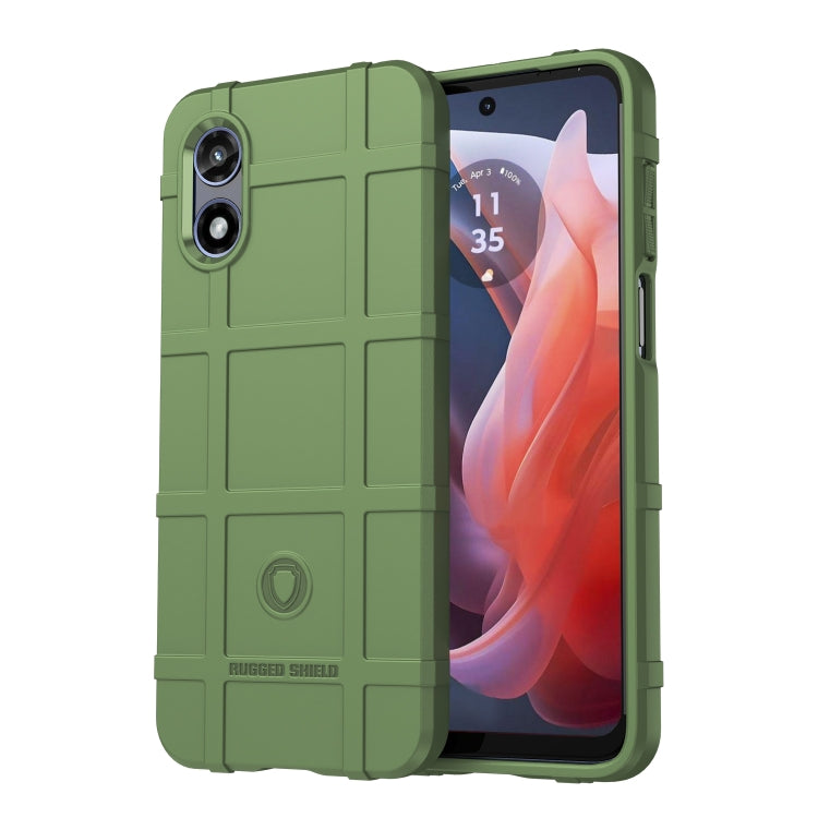 For Motorola Moto G Play 2024 Full Coverage Shockproof TPU Phone Case(Army Green) - Motorola Cases by buy2fix | Online Shopping UK | buy2fix