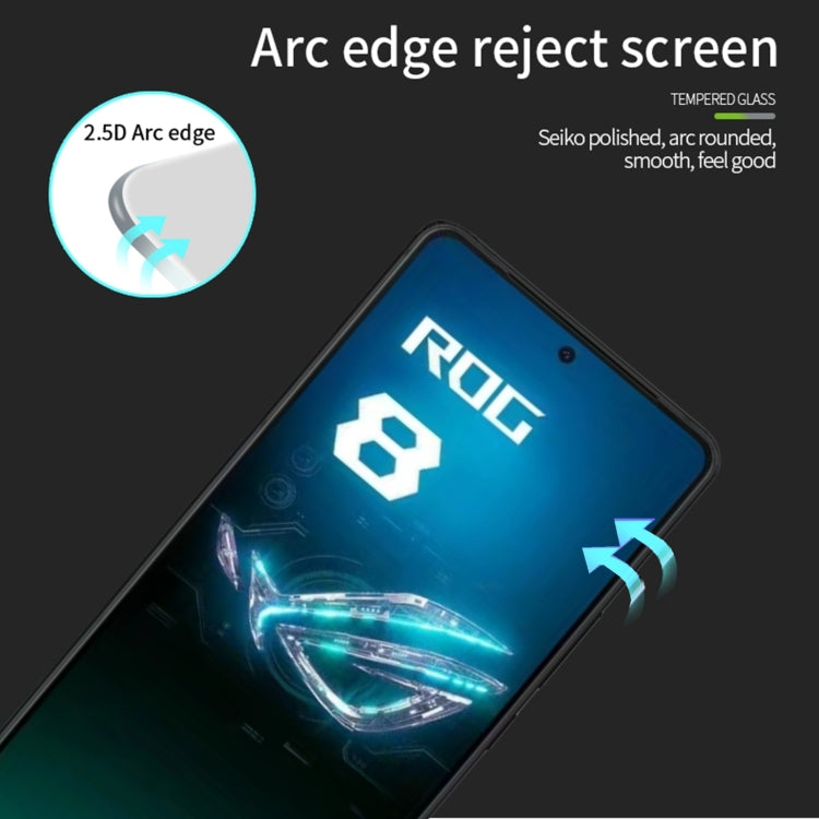 For ASUS ROG Phone 8 MOFI 9H 2.5D Full Screen Tempered Glass Film(Black) - ASUS Tempered Glass by MOFI | Online Shopping UK | buy2fix