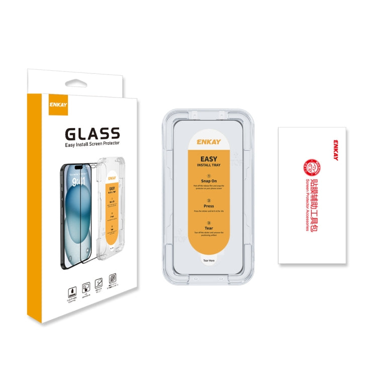 For iPhone 16 Pro Max ENKAY Easy Install High Alumina Silicon Full Glass Film - iPhone 16 Pro Max Tempered Glass by ENKAY | Online Shopping UK | buy2fix