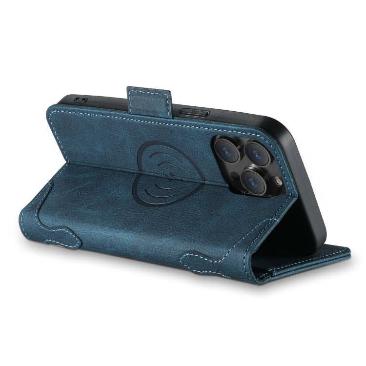 For iPhone 12 / 12 Pro SUTENI J07 Multifunctional Horizontal Flip Magsafe Leather Phone Case(Blue) - iPhone 12 / 12 Pro Cases by Suteni | Online Shopping UK | buy2fix