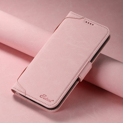 For iPhone 15 Plus SUTENI J07 Multifunctional Horizontal Flip Magsafe Leather Phone Case(Pink) - iPhone 15 Plus Cases by Suteni | Online Shopping UK | buy2fix