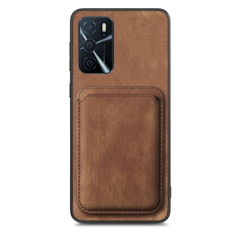 For OPPO Reno10 Pro Global Retro Leather Card Bag Magnetic Phone Case(Brown) - OPPO Cases by buy2fix | Online Shopping UK | buy2fix