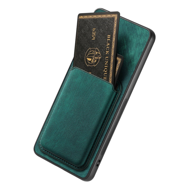 For OPPO K11X 5G Retro Leather Card Bag Magnetic Phone Case(Green) - OPPO Cases by buy2fix | Online Shopping UK | buy2fix