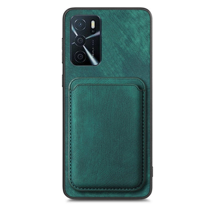 For OPPO A9 2020 / A5 2020 Retro Leather Card Bag Magnetic Phone Case(Green) - OPPO Cases by buy2fix | Online Shopping UK | buy2fix