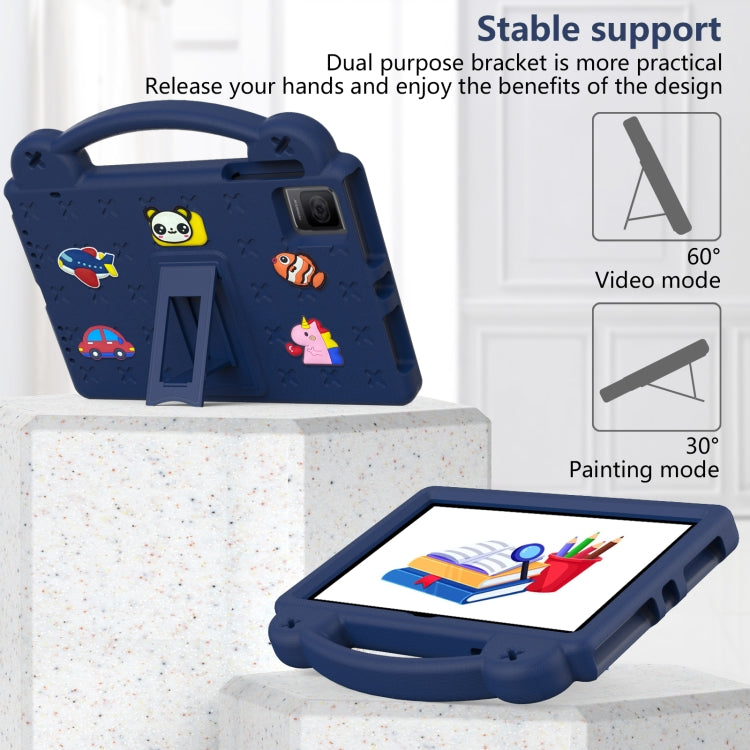 For Blackview Oscal Pad 15 2023 10.36/Tab 11 Handle Kickstand Children EVA Shockproof Tablet Case(Navy Blue) - Others by buy2fix | Online Shopping UK | buy2fix