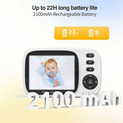 MC632A 2 Way Voice Talk Temperature Monitoring Baby Camera 3.2 inch Screen Baby Monitor(EU Plug) - Baby Monitor by buy2fix | Online Shopping UK | buy2fix