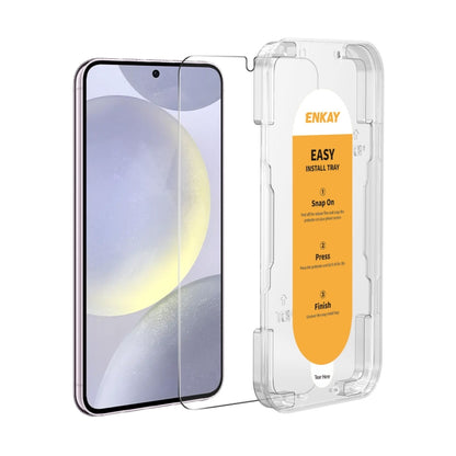 For Samsung Galaxy S24 5G ENKAY Easy Install 0.18mm High Alumina Silicon Full Glass Film, Support Ultrasonic Unlock - Galaxy S24 5G Tempered Glass by ENKAY | Online Shopping UK | buy2fix