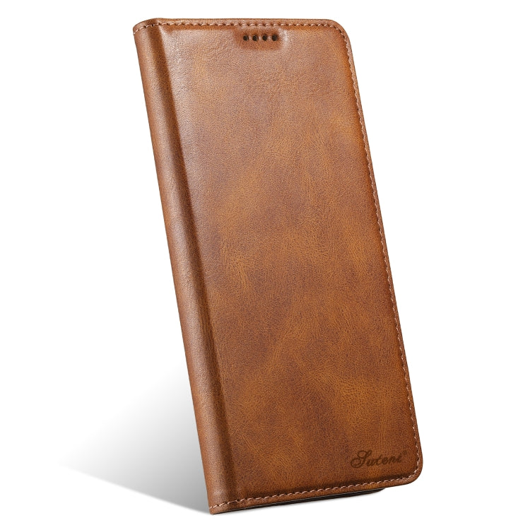 For Samsung Galaxy S24+ 5G Suteni J02 Oil Wax Wallet Leather Phone Case(Brown) - Galaxy S24+ 5G Cases by Suteni | Online Shopping UK | buy2fix