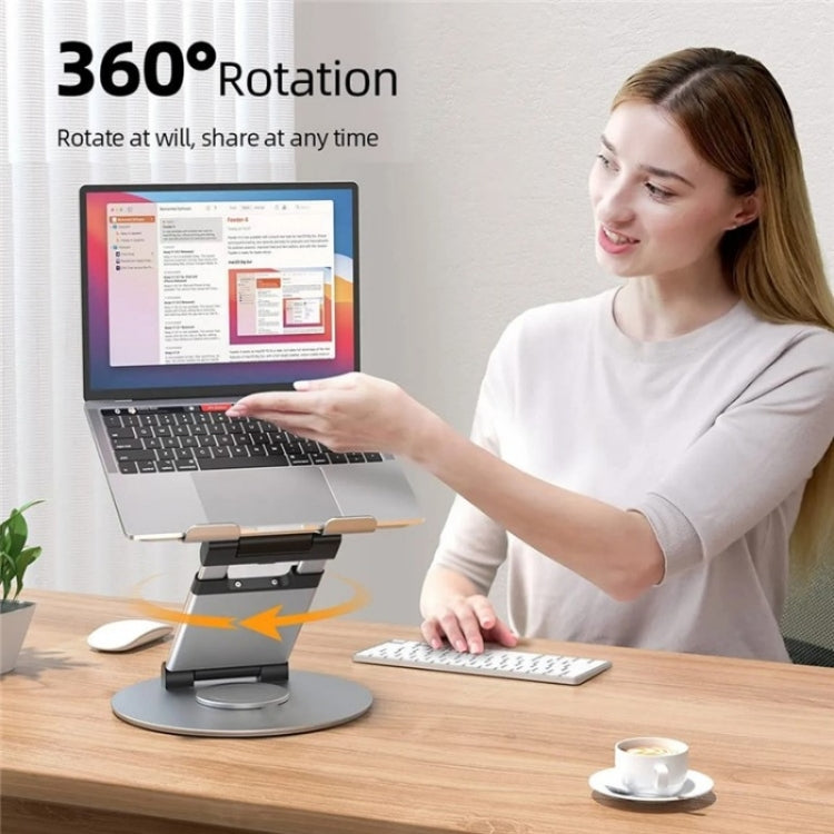 AS018-XS For 10-17 inch Device 360 Degree Rotating Adjustable Laptop Holder Desktop Stand(Grey) - Laptop Stand by buy2fix | Online Shopping UK | buy2fix