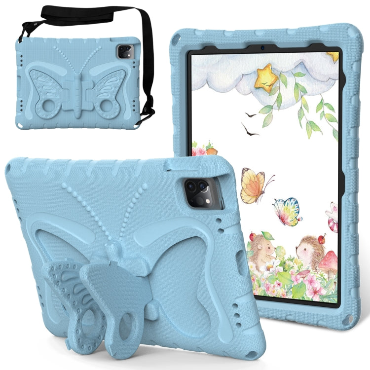 For iPad Air 11 2024 Butterfly Bracket EVA Shockproof Tablet Case(Light Blue) - iPad Air 11 2024 Cases by buy2fix | Online Shopping UK | buy2fix