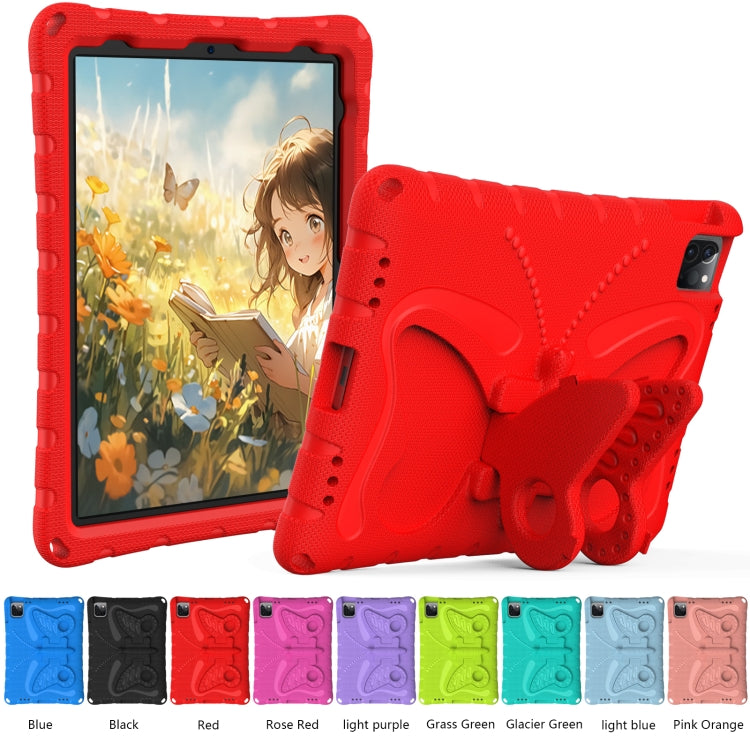 For iPad Pro 11 2024 Butterfly Bracket EVA Shockproof Tablet Case(Red) - iPad Pro 11 2024 Cases by buy2fix | Online Shopping UK | buy2fix