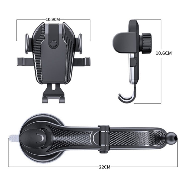 ES281 Car Dashboard Windshield Air Vent Suction Cup Phone Holder For 4-6.7 Inch Phone Mount - Car Holders by buy2fix | Online Shopping UK | buy2fix