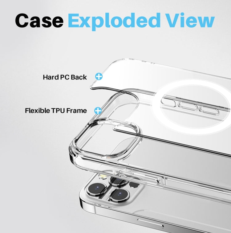 For iPhone 14 Pro NORTHJO 3 in 1 Magsafe Clear Phone Case with Screen Film + Rear Lens Film - iPhone 14 Pro Tempered Glass by NORTHJO | Online Shopping UK | buy2fix