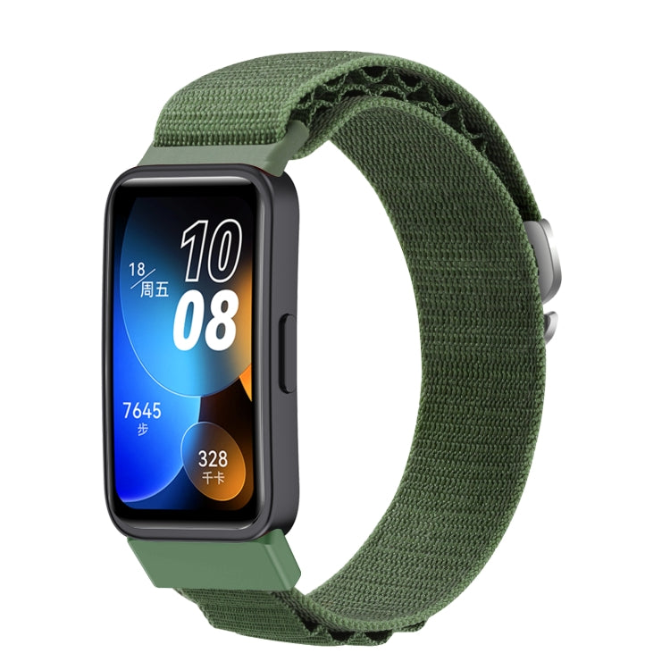 For Huawei Band 8 / 9 Loop Nylon Watch Band(Green) - Watch Bands by buy2fix | Online Shopping UK | buy2fix