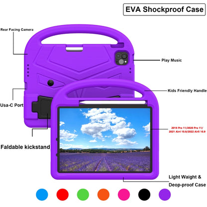 For iPad Pro 11 2024 Sparrow Style Shockproof Kickstand EVA Tablet Case(Purple) - iPad Pro 11 2024 Cases by buy2fix | Online Shopping UK | buy2fix