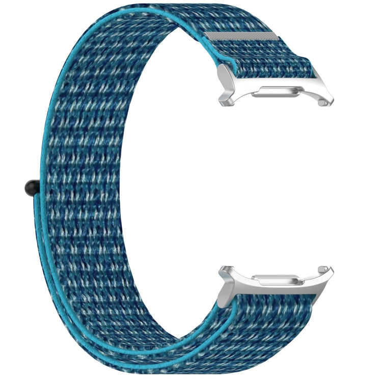 For Samsung Galaxy Watch Ultra 47mm Loop Nylon Hook and Loop Fastener Watch Band(Sea Blue) - Watch Bands by buy2fix | Online Shopping UK | buy2fix