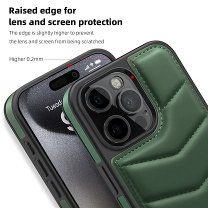 For iPhone 12 Pro Max Down Jacket Card Bag Holder MagSafe Phone Case(Dark Green) - iPhone 12 Pro Max Cases by buy2fix | Online Shopping UK | buy2fix