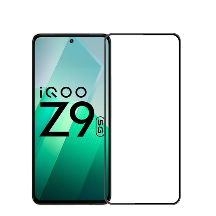 For vivo iQOO Z9 Global PINWUYO 9H 3D Curved Explosion-proof Tempered Glass Film(Black) - vivo Tempered Glass by PINWUYO | Online Shopping UK | buy2fix