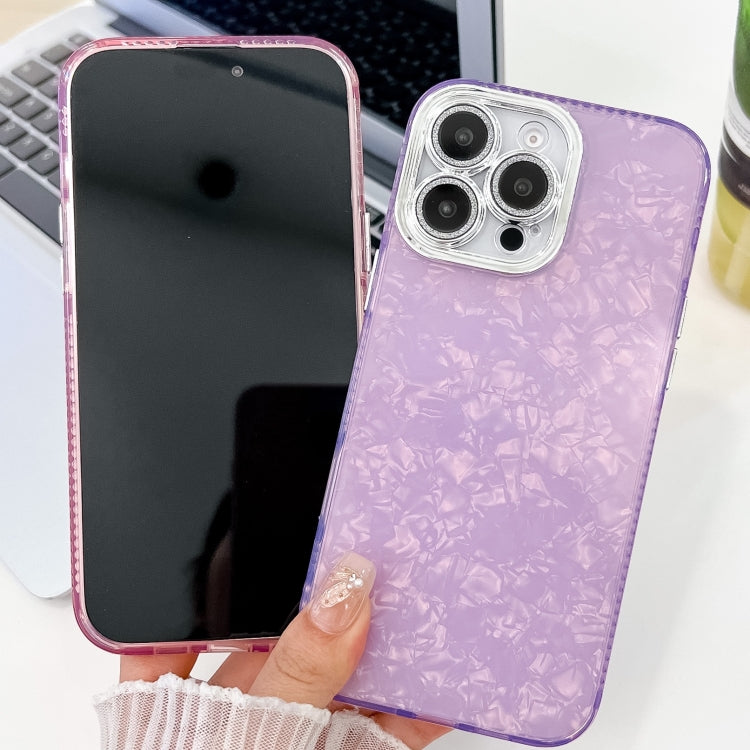 For iPhone 16 Pro Max Plating Glitter Texture TPU Phone Case with Lens Film(White Water Ripples) - iPhone 16 Pro Max Cases by buy2fix | Online Shopping UK | buy2fix