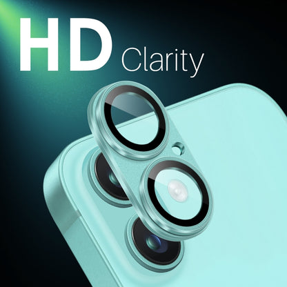 For iPhone 16 / 16 Plus NORTHJO Matte Camera Lens Protector Tempered Glass Rear Lens Film(Cyan) - iPhone 16 Tempered Glass by NORTHJO | Online Shopping UK | buy2fix