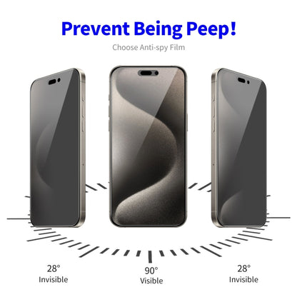 For iPhone 16 Pro Max 2pcs ENKAY Hat-Prince 28 Degree Anti-peeping Privacy Tempered Glass Film - iPhone 16 Pro Max Tempered Glass by ENKAY | Online Shopping UK | buy2fix