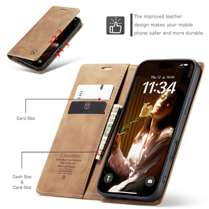 For iPhone 16 CaseMe 013 Multifunctional Horizontal Flip Leather Phone Case(Coffee) - iPhone 16 Cases by CaseMe | Online Shopping UK | buy2fix