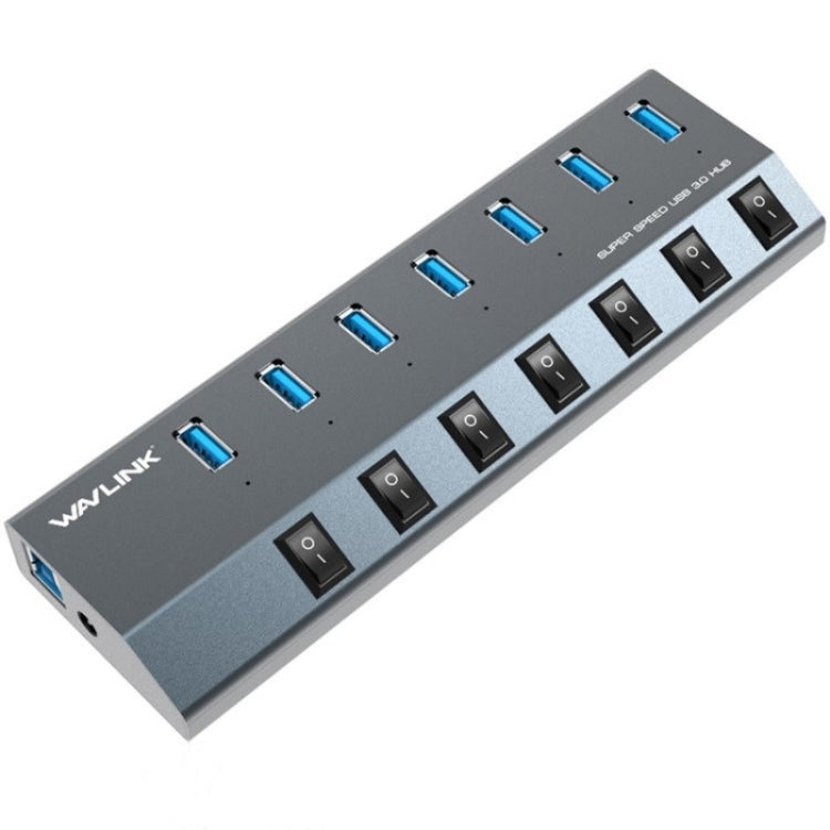 WAVLINK UH3076 5Gbps 7-port USB 3.0 Hub with Independent Switch and LED Indicator(US Plug) - USB 3.0 HUB by WAVLINK | Online Shopping UK | buy2fix