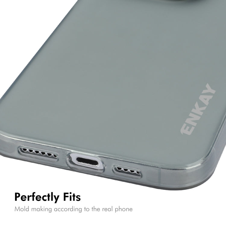 For iPhone 16 Pro ENKAY Hat-Prince Translucent Matte TPU Soft Phone Case(Grey) - iPhone 16 Pro Cases by ENKAY | Online Shopping UK | buy2fix