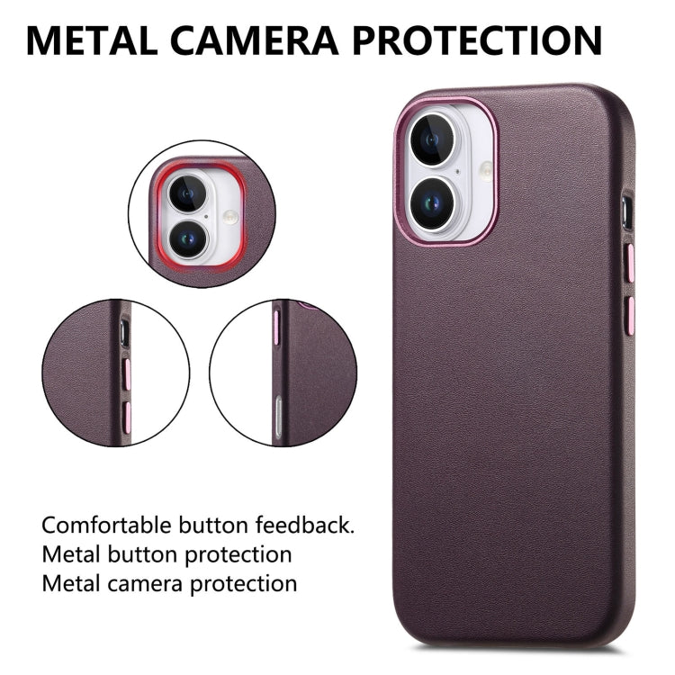 For iPhone 16 Pro Max Electroplated Metal Button Shockproof Phone Case(Purple) - iPhone 16 Pro Max Cases by buy2fix | Online Shopping UK | buy2fix