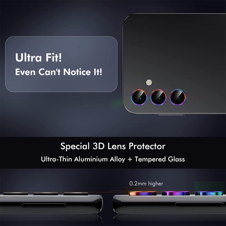 For OPPO Reno12 / Reno12 Pro Global ENKAY Hat-Prince 9H Rear Camera Lens Aluminium Alloy Tempered Glass Film(Colorful) - Reno12 Pro Tempered Glass by ENKAY | Online Shopping UK | buy2fix