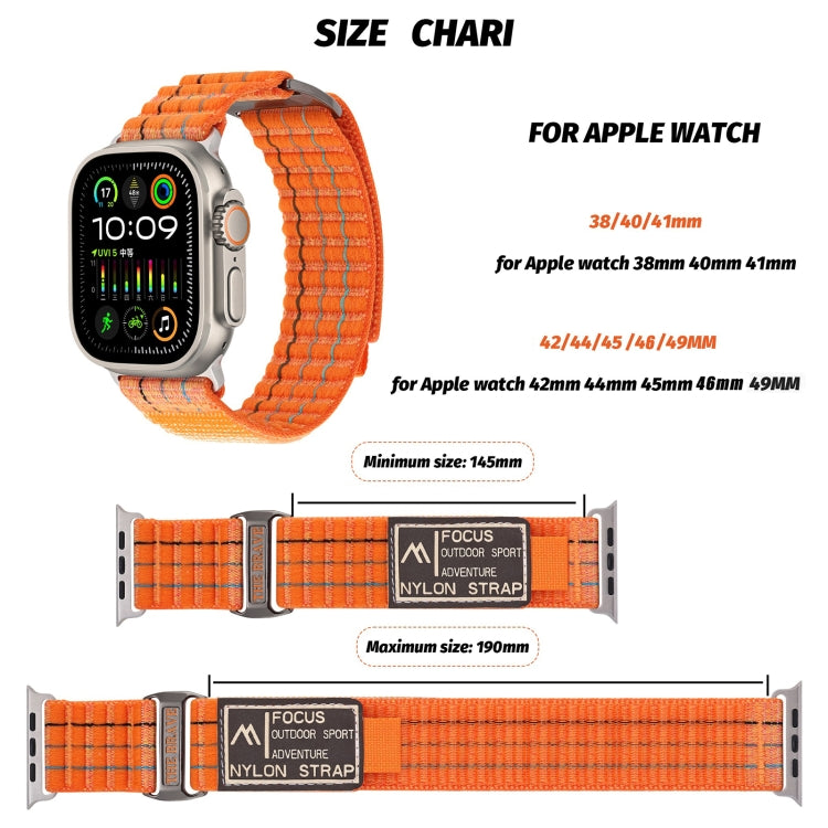 For Apple Watch Ultra 2 49mm Two Sections Nylon Hook and Loop Fastener Watch Band(Charcoal Gray) - Watch Bands by buy2fix | Online Shopping UK | buy2fix