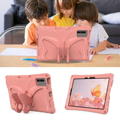 For Huawei MatePad SE 11 2024 Butterfly Bracket EVA Shockproof Tablet Case(Pink Orange) - Huawei by buy2fix | Online Shopping UK | buy2fix