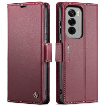 For OPPO Reno12 Pro 5G Global CaseMe 023 Butterfly Buckle Litchi Texture RFID Anti-theft Leather Phone Case(Red) - Reno12 Pro Cases by CaseMe | Online Shopping UK | buy2fix