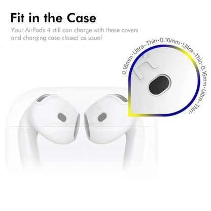 For Apple AirPods 4 2024 ENKAY Hat-Prince Thickened Silicone Case with Hook and Anti-lost Silicone Earbuds(Blue) - For AirPods 4 by ENKAY | Online Shopping UK | buy2fix