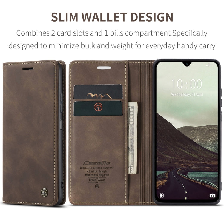 For Redmi 14C CaseMe 013 Multifunctional Horizontal Flip Leather Phone Case(Coffee) - 14C Cases by CaseMe | Online Shopping UK | buy2fix