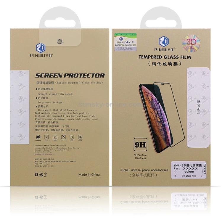 PINWUYO 9H 3D Curved Tempered Glass Film for XIAOMI RedMi NOTE7S （black） -  by PINWUYO | Online Shopping UK | buy2fix