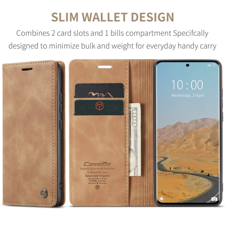 For Redmi Note 14 Pro 5G CaseMe 013 Multifunctional Horizontal Flip Leather Phone Case(Brown) - Note 14 Pro Cases by CaseMe | Online Shopping UK | buy2fix