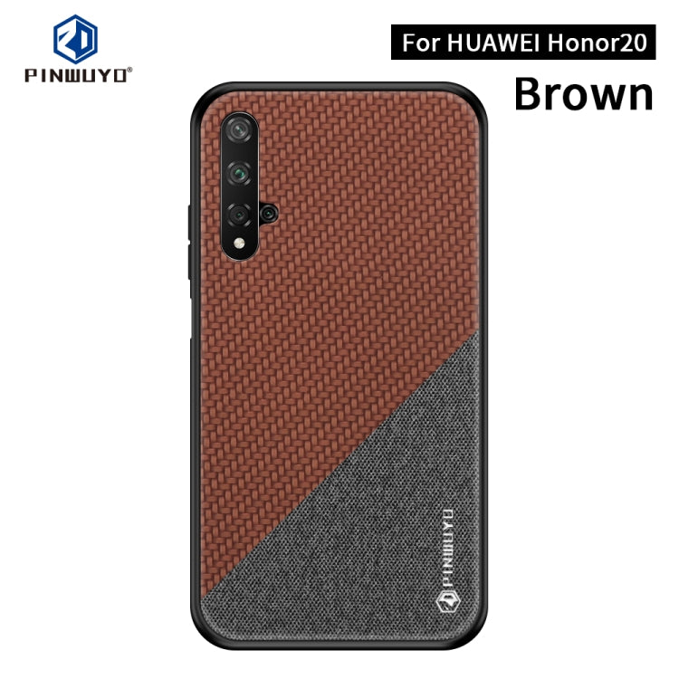 PINWUYO Honors Series Shockproof PC + TPU Protective Case for Huawei Honor 20(Brown) - Honor Cases by PINWUYO | Online Shopping UK | buy2fix