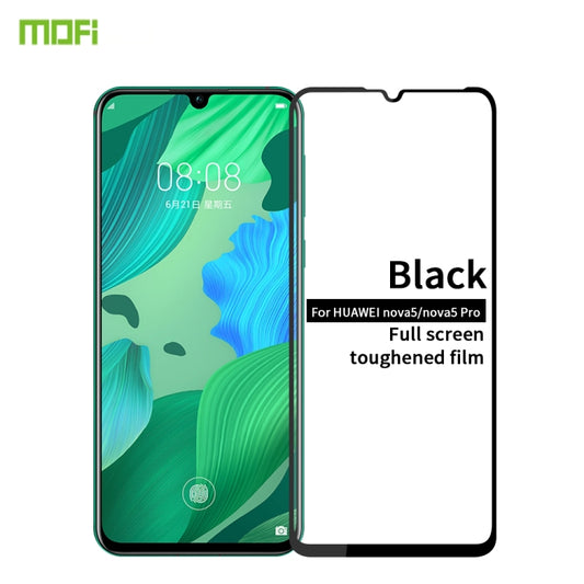 MOFI 9H 2.5D Full Screen Tempered Glass Film for Huawei Nova 5 / Nova 5 Pro(Black) - Huawei Tempered Glass by MOFI | Online Shopping UK | buy2fix